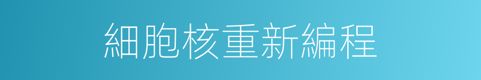 細胞核重新編程的同義詞