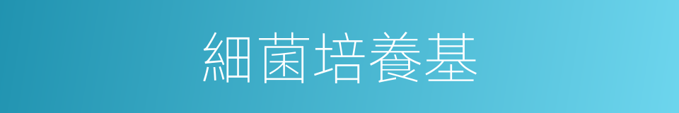 細菌培養基的同義詞