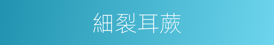 細裂耳蕨的同義詞