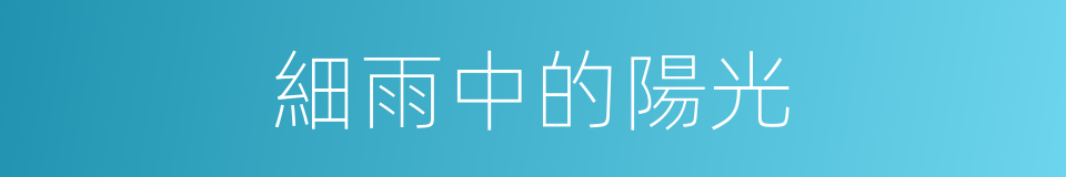 細雨中的陽光的同義詞
