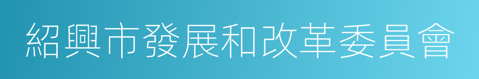 紹興市發展和改革委員會的同義詞