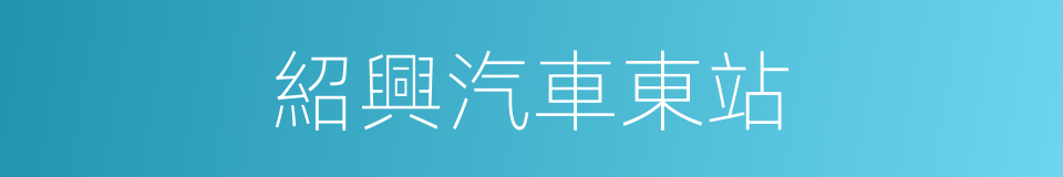 紹興汽車東站的同義詞