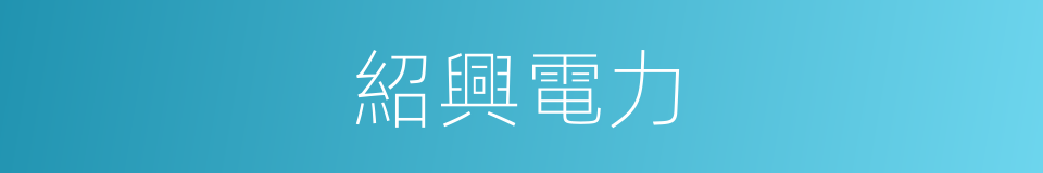紹興電力的同義詞