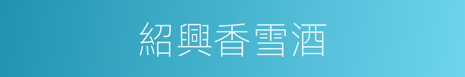 紹興香雪酒的同義詞