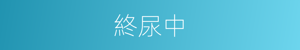 終尿中的同義詞