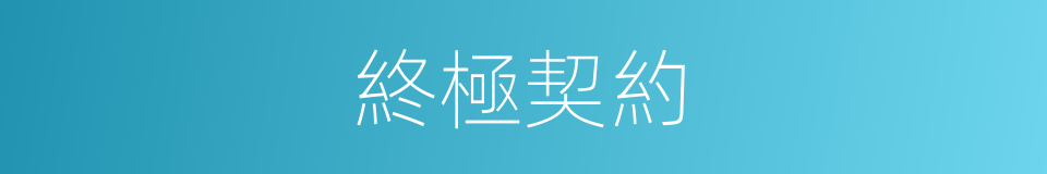 終極契約的同義詞