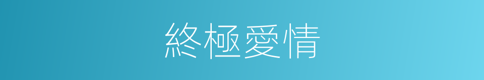 終極愛情的同義詞