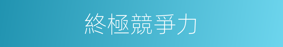 終極競爭力的同義詞