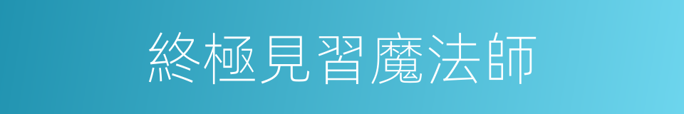 終極見習魔法師的同義詞