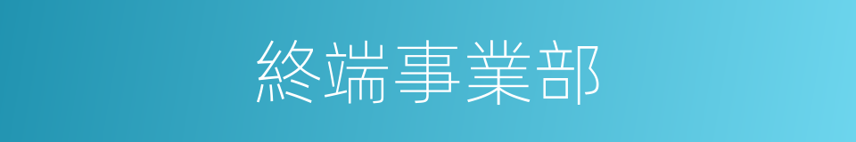 終端事業部的同義詞