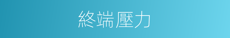 終端壓力的同義詞