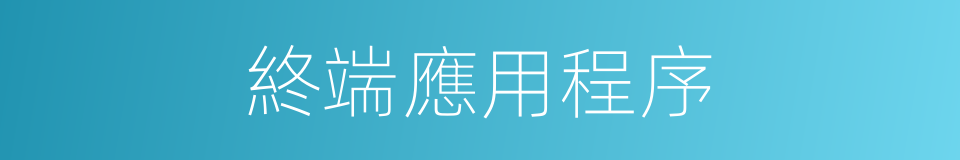 終端應用程序的同義詞
