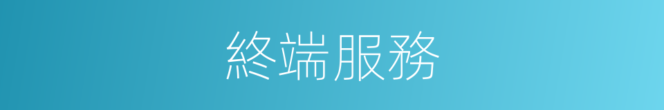 終端服務的同義詞