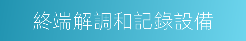 終端解調和記錄設備的同義詞