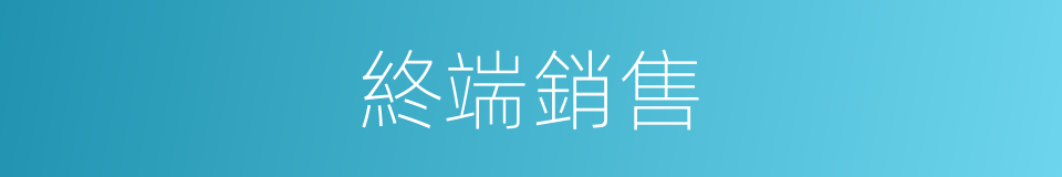 終端銷售的同義詞