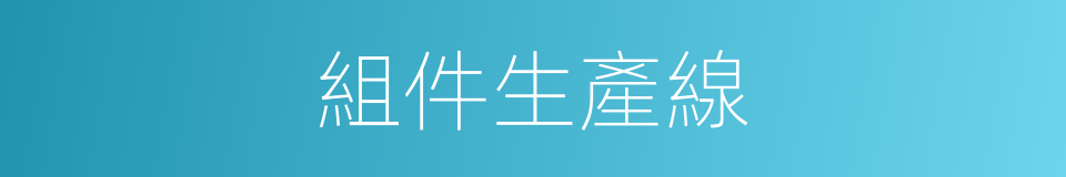 組件生產線的同義詞