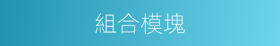 組合模塊的同義詞
