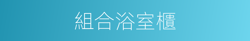 組合浴室櫃的同義詞