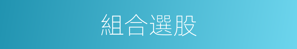 組合選股的同義詞