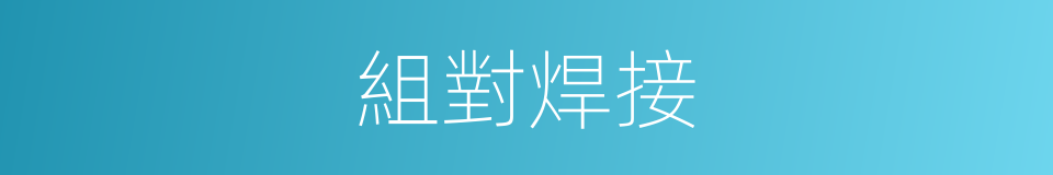 組對焊接的同義詞
