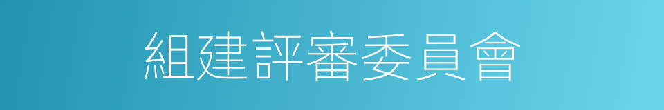 組建評審委員會的同義詞