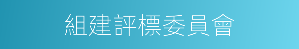 組建評標委員會的同義詞