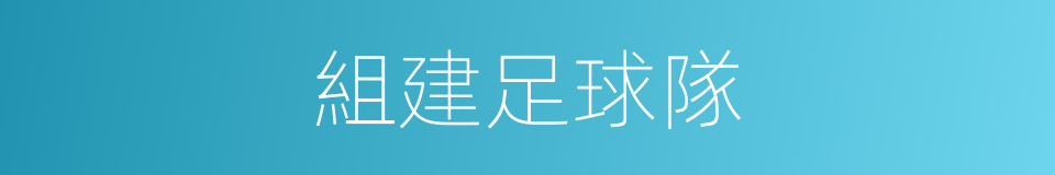 組建足球隊的同義詞