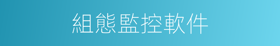 組態監控軟件的同義詞