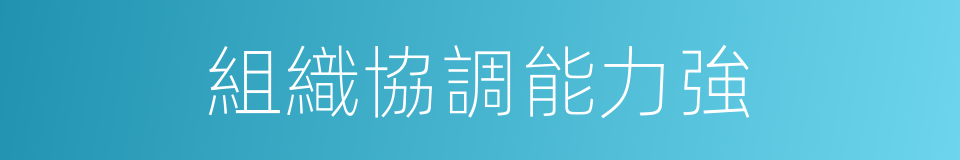 組織協調能力強的同義詞