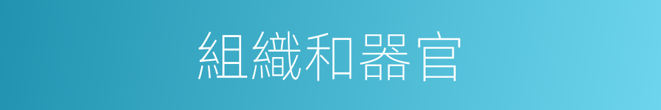 組織和器官的同義詞