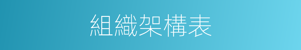 組織架構表的同義詞