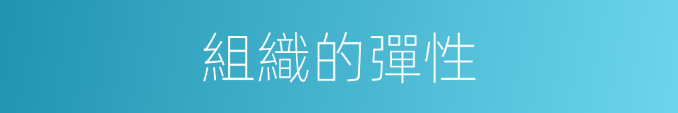 組織的彈性的同義詞