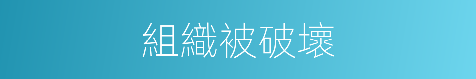 組織被破壞的同義詞