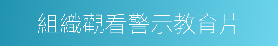 組織觀看警示教育片的同義詞