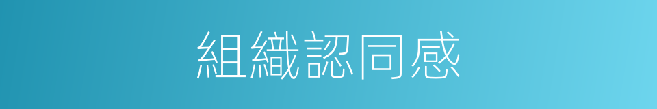 組織認同感的同義詞