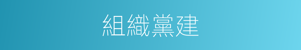 組織黨建的同義詞