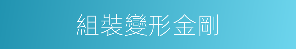 組裝變形金剛的同義詞