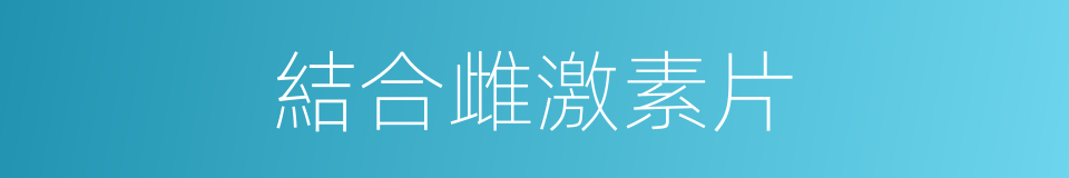 結合雌激素片的同義詞