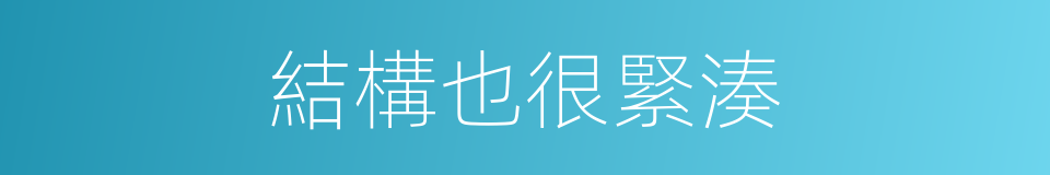 結構也很緊湊的同義詞