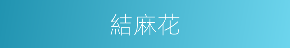 結麻花的同義詞