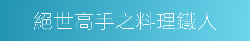 絕世高手之料理鐵人的同義詞