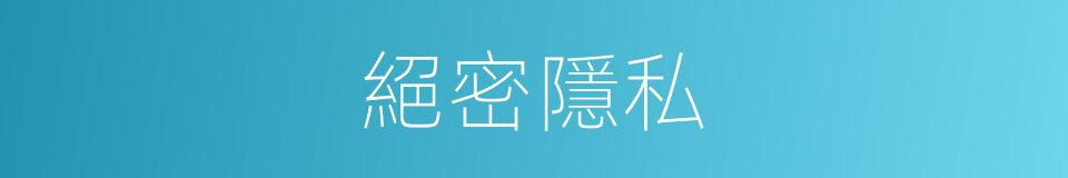 絕密隱私的同義詞