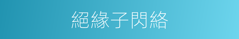 絕緣子閃絡的同義詞