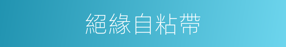 絕緣自粘帶的同義詞