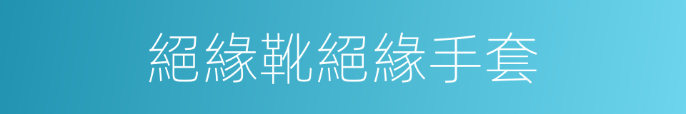 絕緣靴絕緣手套的同義詞