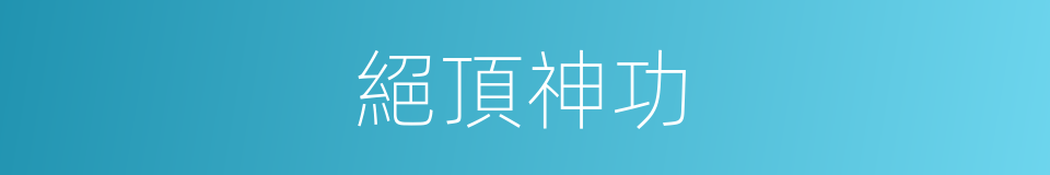 絕頂神功的同義詞
