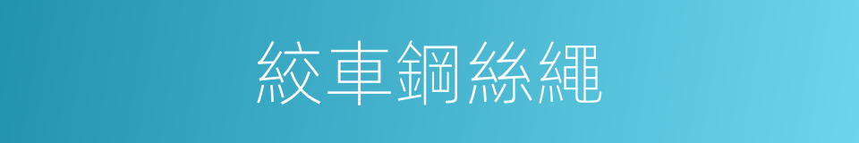 絞車鋼絲繩的同義詞