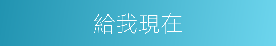 給我現在的同義詞