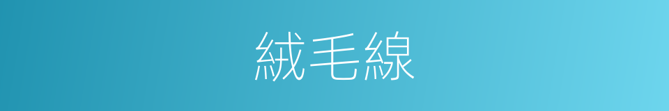 絨毛線的同義詞