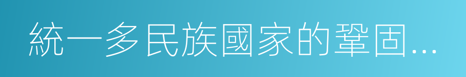 統一多民族國家的鞏固和發展的同義詞